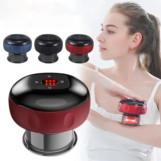 Appareil de Massage Électrique Intelligent – Ventouses Chauffantes et Succion pour Dos, Cou et Bras